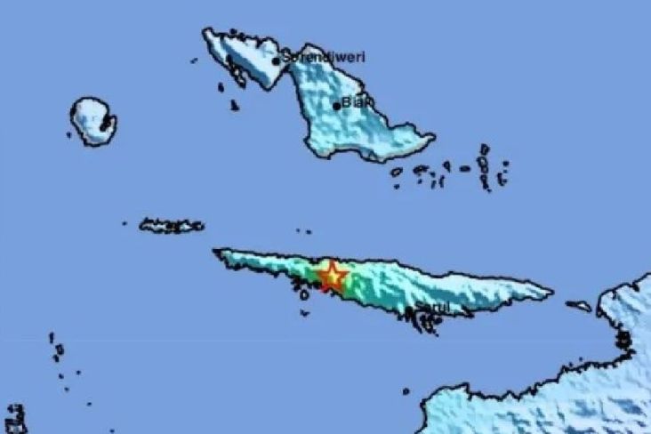 Gempa M5.1 Guncang Barat Laut Kepulauan Yapen Papua