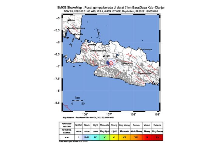 Gempa Susulan 4,1 Magnitudo Kembali Guncang Cianjur
