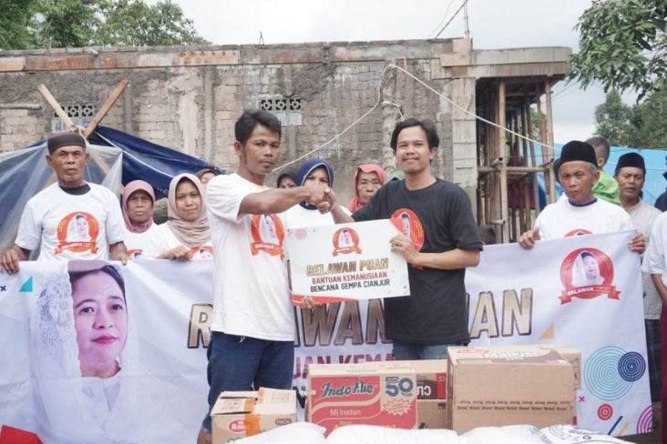 Relawan Puan Salurkan Bantuan untuk Korban Gempa di Cianjur