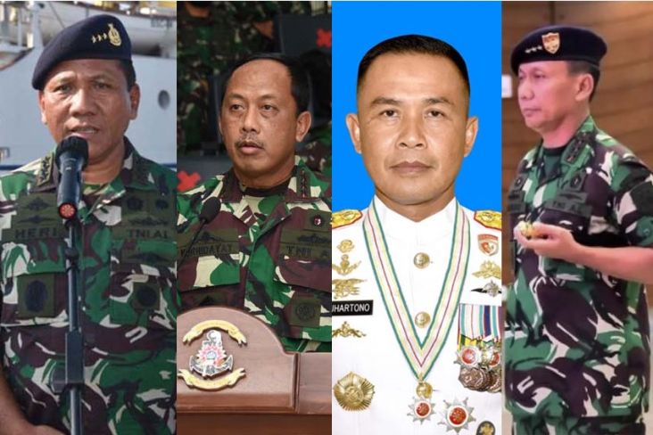 4 Perwira Tinggi TNI AL Bintang 3 di Mabesal, Terakhir Pernah Jadi Danpaspampres