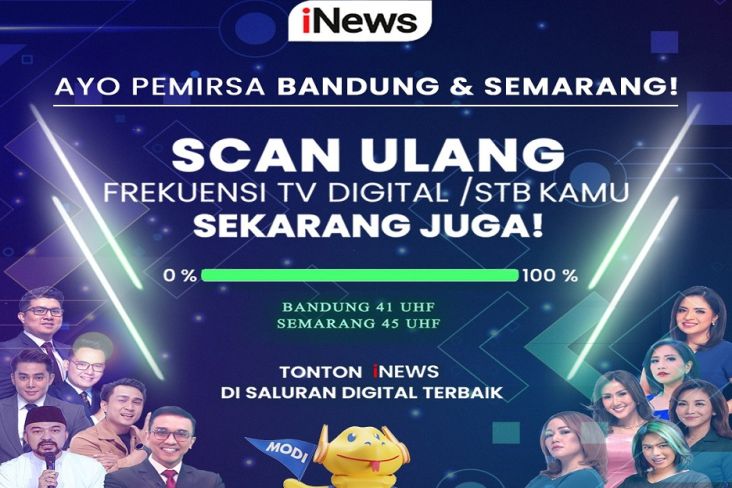 Siaran Analog Dihentikan, Warga Bandung dan Semarang Beralih ke TV Digital, Ayo Tonton iNews di Kanal 41 UHF dan 45 UH