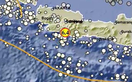 Guncangan Gempa Magnitudo 6.4 di Barat Daya Garut Terasa hingga Jawa Tengah