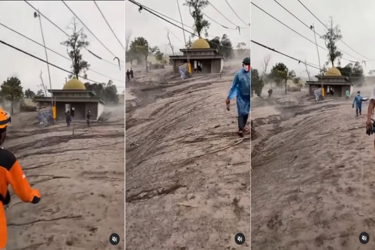 Viral! Masjid di Lumajang Tetap Berdiri Kokoh usai Diterjang Erupsi Gunung Semeru