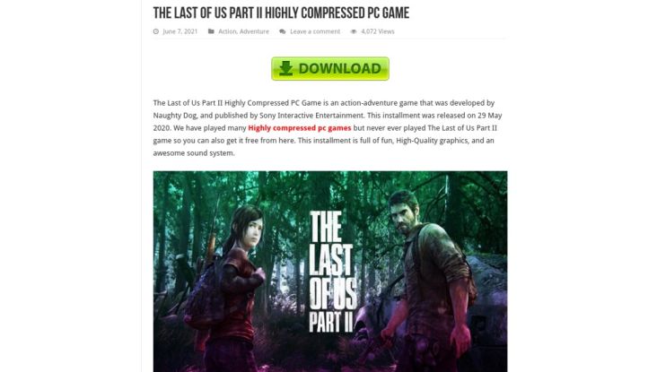 Hati-Hati, Link Download Game The Last of Us Part II Berisi Malware Berbahaya!