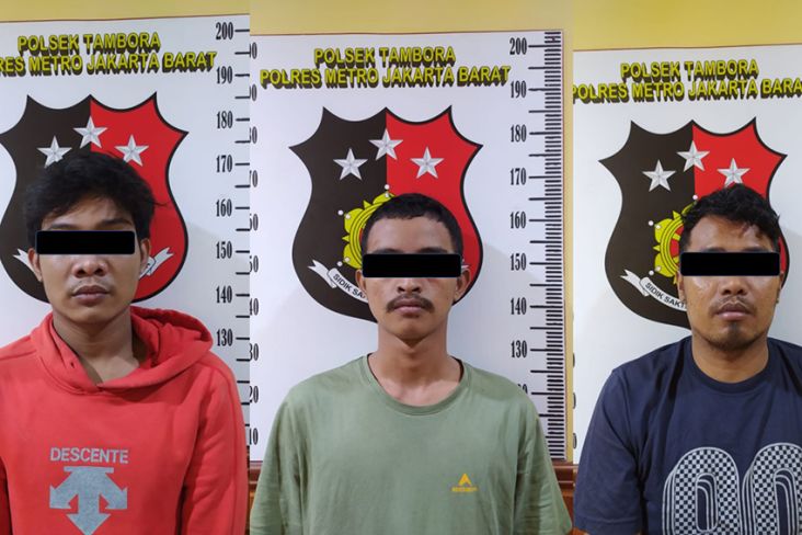 Polisi Gulung Trio Pencuri Motor Ketua RT di Tambora, Nih Tampangnya