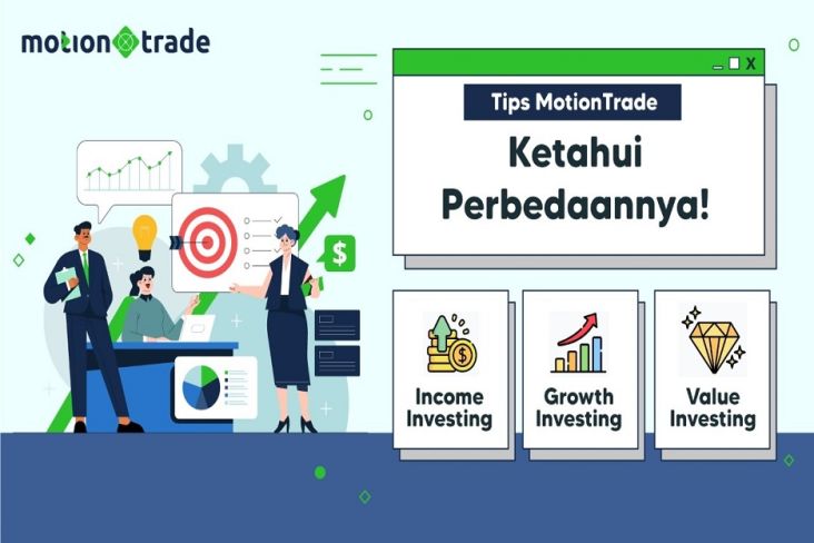 Tips MotionTrade: Perbedaan Income Investing, Growth Investing, dan Value Investing