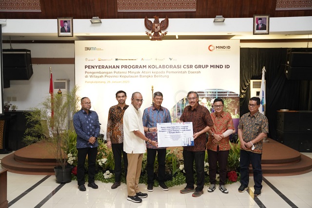 Grup MIND Serahkan CSR Pengembangan Minyak Atsiri kepada Pemprov Kepulauan Bangka Belitung