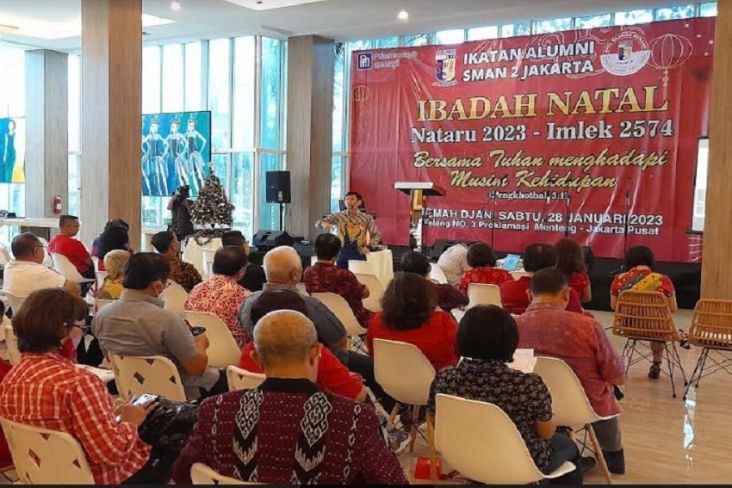 Ibadah Natal dan Imlek Ikatan Alumni SMAN 2 Jakarta Usung Keberagaman dalam Persatuan