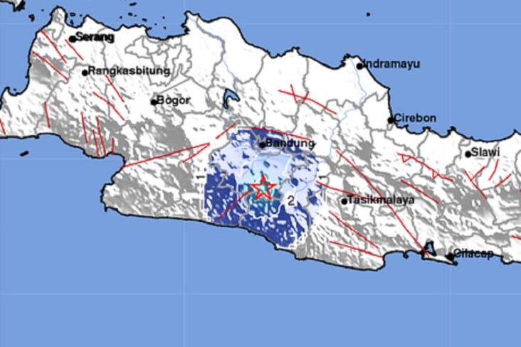 Gempa Berpusat di Darat Magnitudo 4,0 Guncang Bandung