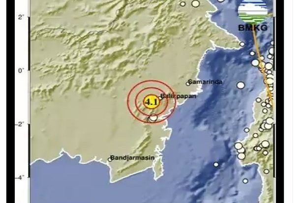 Gempa M4,1 Guncang Paser, Netizen: Pertama Kali Lihat Gempa di Kaltim