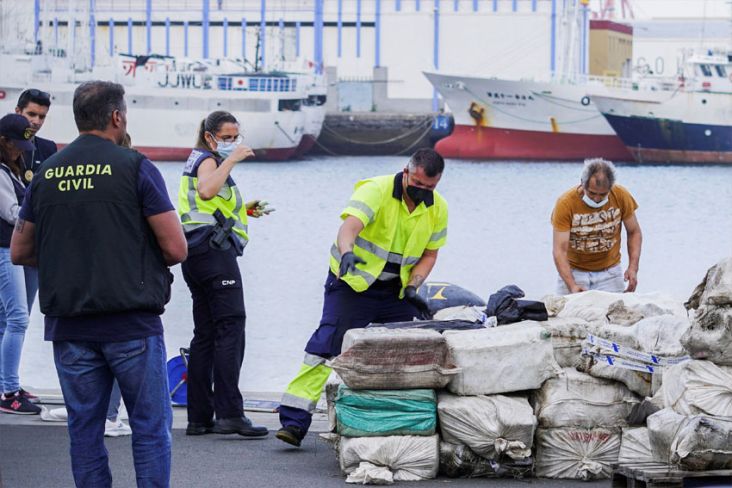 Polisi Spanyol Sita 4,5 Ton Kokain dari Kapal Kargo