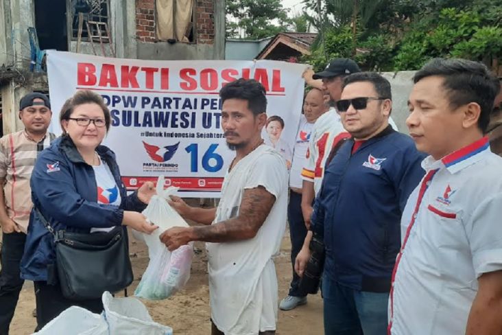 DPW Partai Perindo Sulut Bantu Korban Banjir dan Longsor di Manado