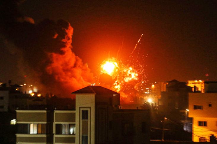 Gaza Membara, Serangan Udara Israel Dibalas Roket Pejuang Palestina