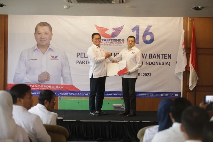 Mayjen Purn Joko Warsito Dilantik Jadi Ketua DPW Partai Perindo Banten