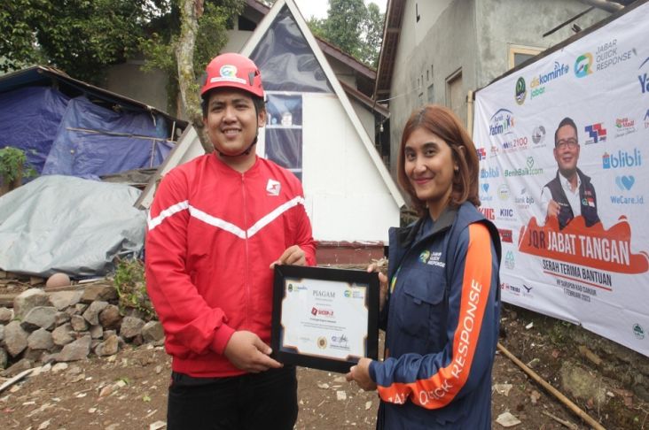 Kolaborasi dengan Jabar Quick Response, SiCepat Bangun Hunian Korban Gempa Cianjur