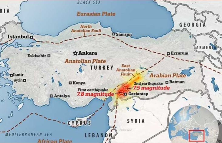 Gempa Turki, Patahan Lempeng Anatolia dan Arab Pecah hingga Bergeser 3 Meter