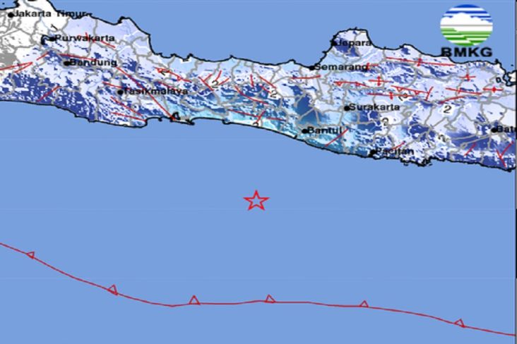 Malam Sabtu Pon Gempa Guncang Yogyakarta, Dipicu Aktivitas Subduksi di Laut Selatan