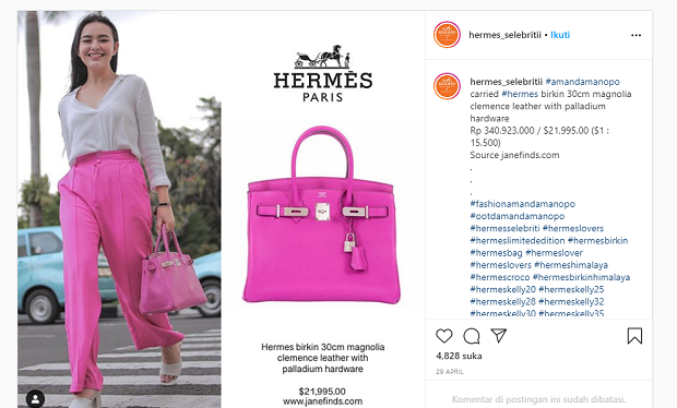 Harga Tas Hermes Ratusan Juta, Ini Jumlah Koleksi Amanda Manopo