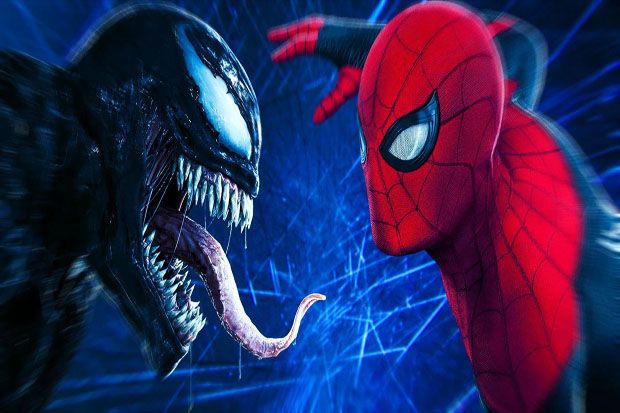 Lagi, Tom Hardy Unggah Gambar Pertarungan Spider-Man dan Venom