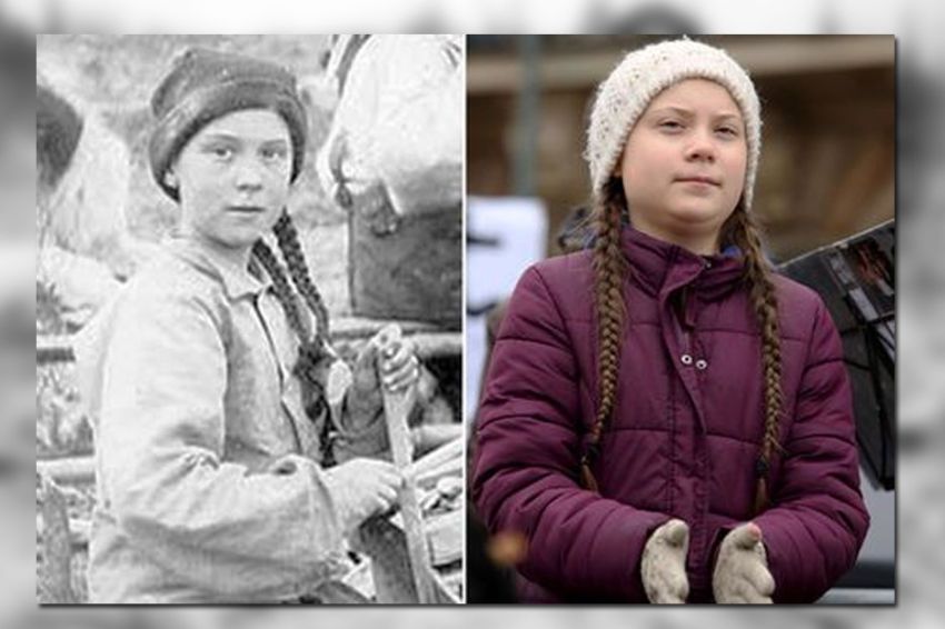 Because of this old photo, environmental activist Greta Thunberg is believed to be traveling through time