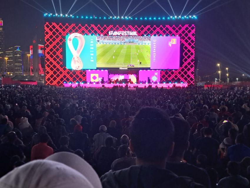 Meriahnya Suasana Nobar Maroko vs Kroasia Bareng 15 Ribu Orang di FIFA Fan Fest di Qatar