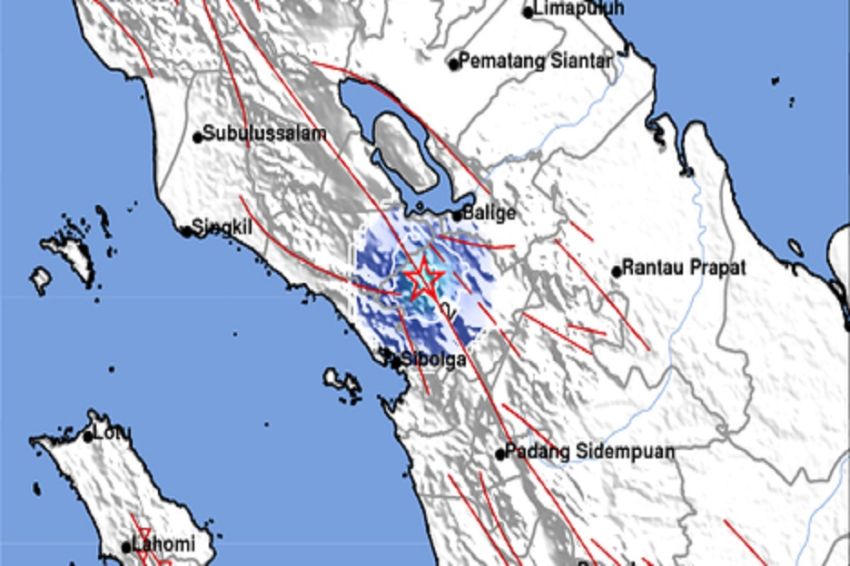 Gempa di Darat Magnitudo 3,8 Guncang Tapanuli Utara, Dipicu Pergerakan Sesar Sumatera