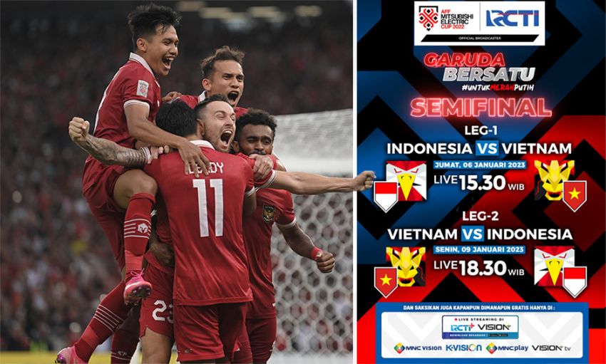 Jadwal Semifinal Piala AFF 2022 Indonesia vs Vietnam, Sore Ini Live di