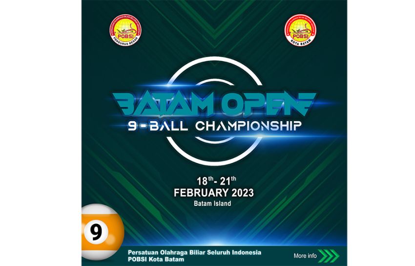 POBSI Gelar Batam Open 9 Ball Championship Pertama di Kota Batam