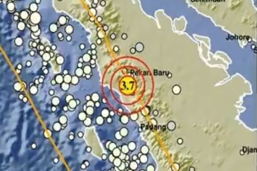 Gempa di Darat Magnitudo 3,7 Guncang Pasaman Barat