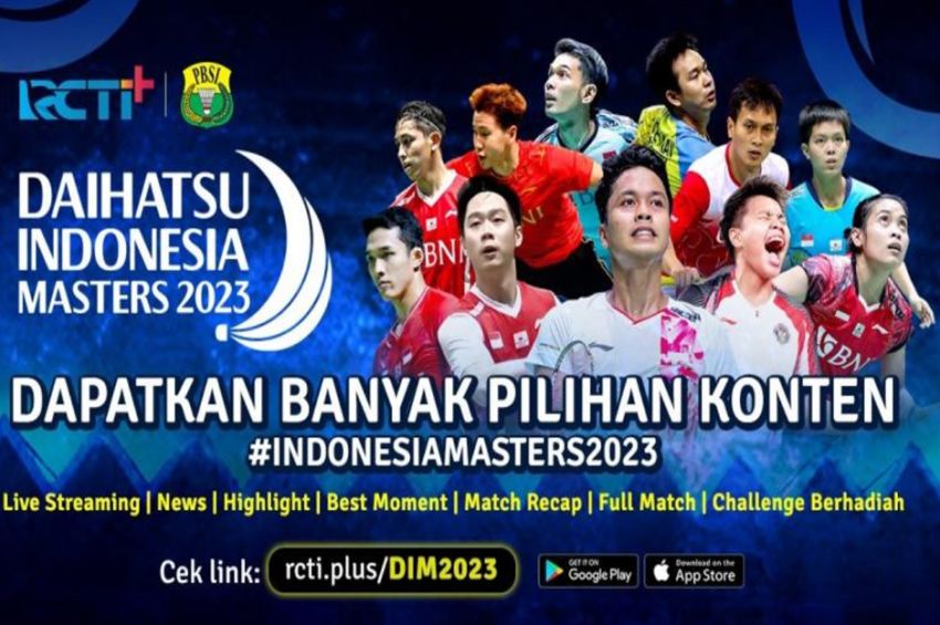 Link Live Streaming Semifinal Indonesia Masters 2023 di RCTI Plus | Drafmedia.com