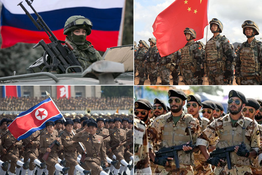 Ini Kekuatan Militer Rusia, China, Iran, dan Korut Jika Membangun Koalisi