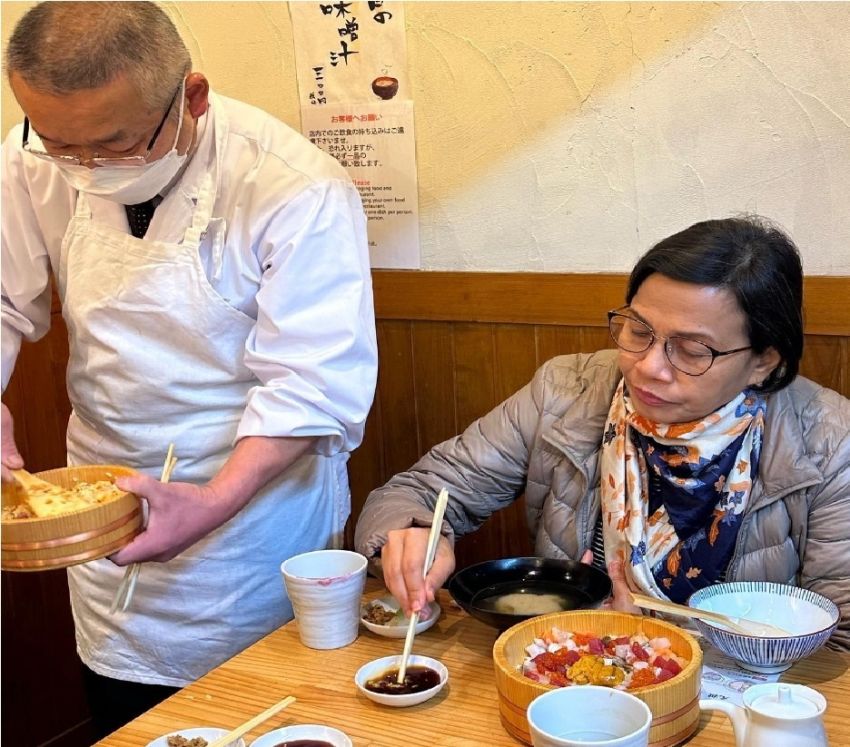Sri Mulyani Terkesan dengan Nasi Uduk ala Jepang