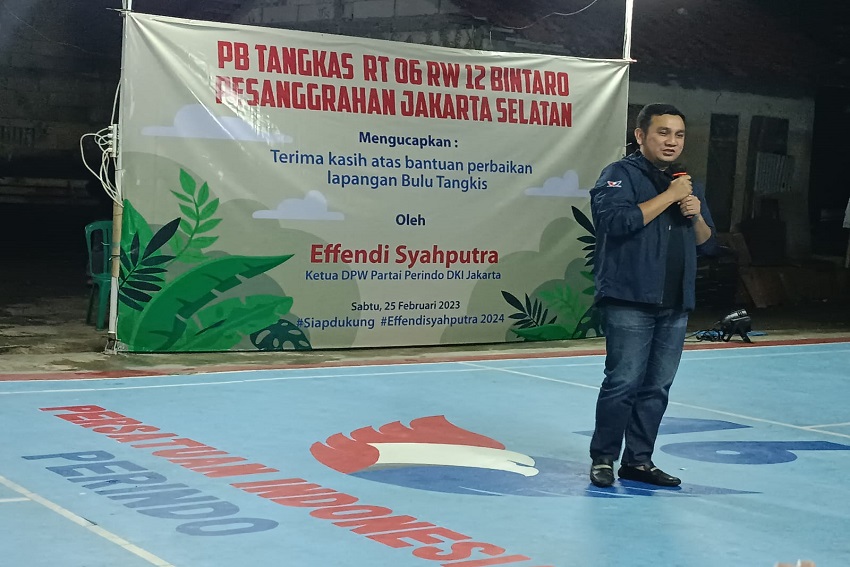 Lapangan Bulu Tangkis di Bintaro Direnovasi, Warga: Terima Kasih Partai Perindo