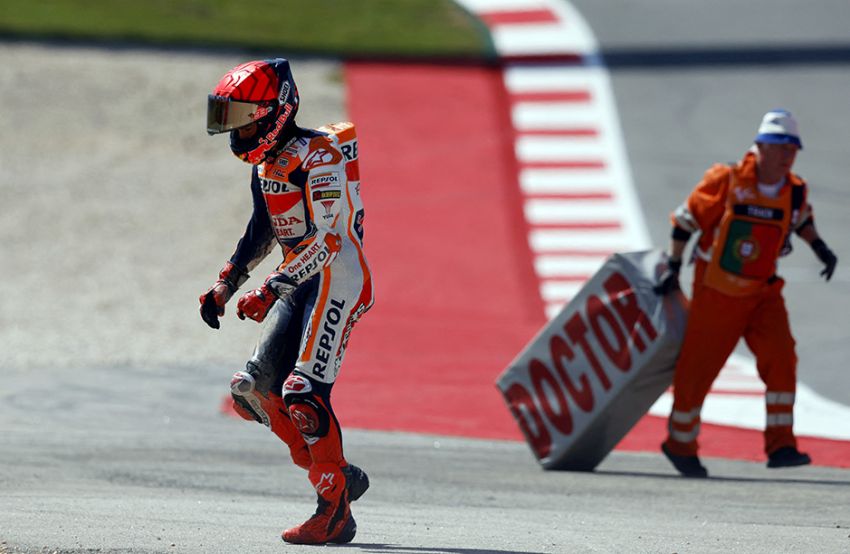 Marc Marquez Didiagnosa Patah Tulang Usai Kecelakaan di MotoGP Portugal 2023