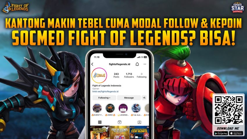 Kantong Makin Tebel Cuma Modal Follow dan Kepoin Social Media Fight of Legends? BISA!