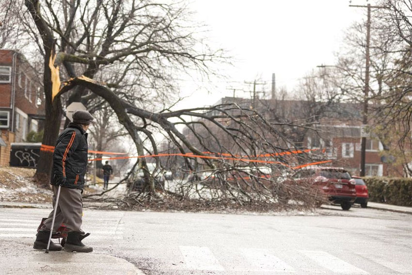 The ice storm left hundreds of thousands of homes in Canada without power