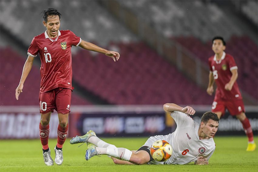 Lebanon Blunder, Timnas Indonesia U-22 Unggul Cepat Lewat Gol Beckham Putra