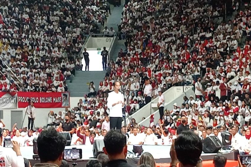Pidato Politik Jokowi di Musra Relawan Diwarnai Teriakan Ganjar Presiden