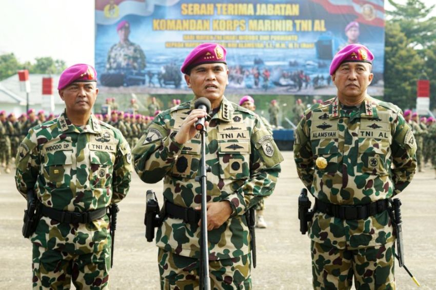 KSAL Minta Dankormar Mayjen TNI Nur Alamsyah Tingkatkan Prestasi Korps Marinir