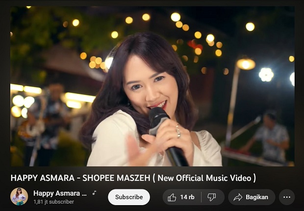 Lagu Terbarunya Langsung Viral, Ini Lirik Lagu Shopee Maszeh - Happy Asmara dan Terjemahannya
