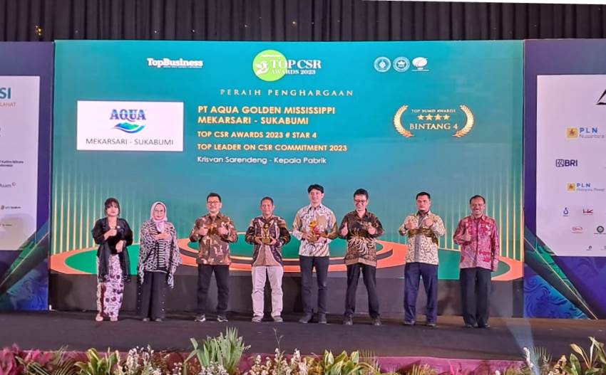 Sembilan Pabrik Danone-AQUA di Jabar Raih TOP CSR Awards 2023