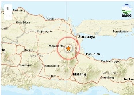 Gempa M4,6 di Mojokerto Getarannya Terasa hingga Surabaya