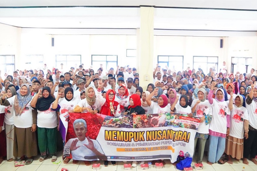Saga Sosialisasikan Ganjar Pranowo Lewat Pelatihan Pembuatan Pupuk Kompos