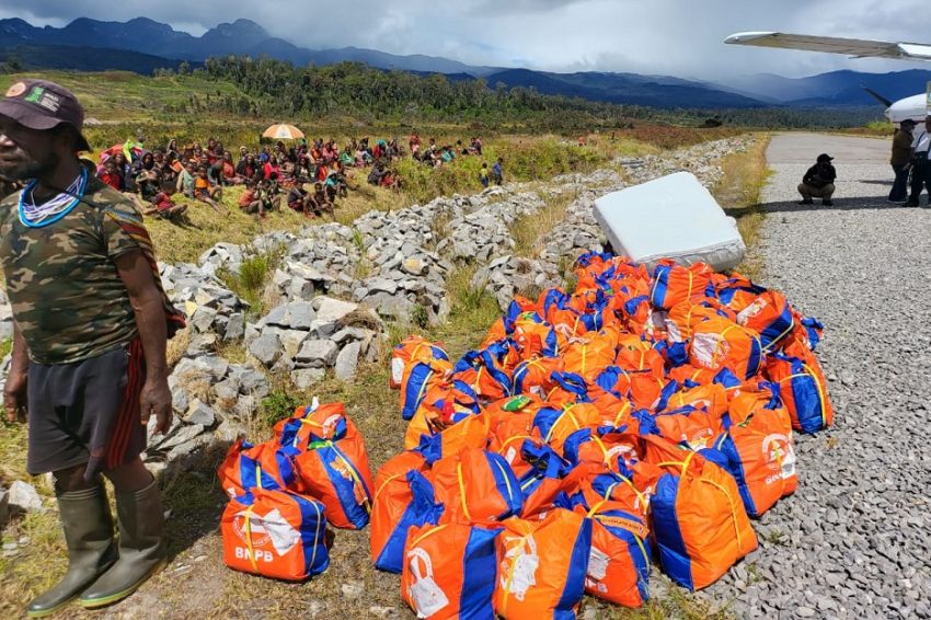 Tanggap Darurat Bencana, BNPB Distribusikan 5.228 Kilogram Logistik di Papua Tengah