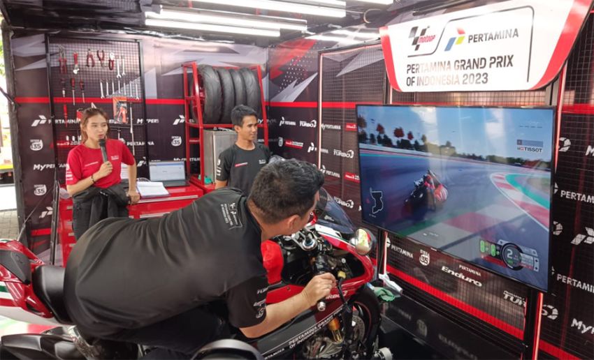 Jelang GP Mandalika, Pertamina Hadirkan Simulator MotoGP di Medan