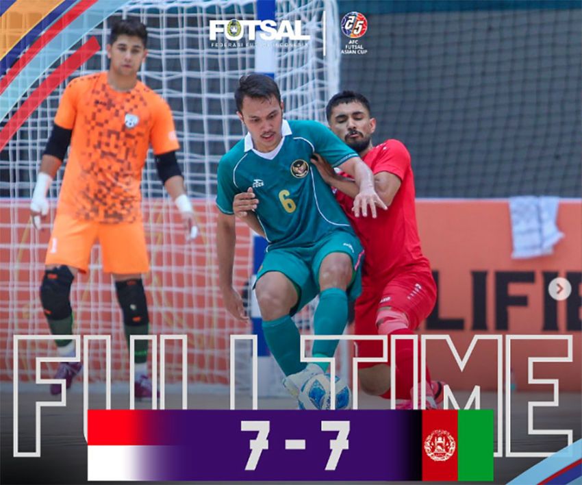 The Indonesian Futsal National Team thwarts Afghanistan's victory in
