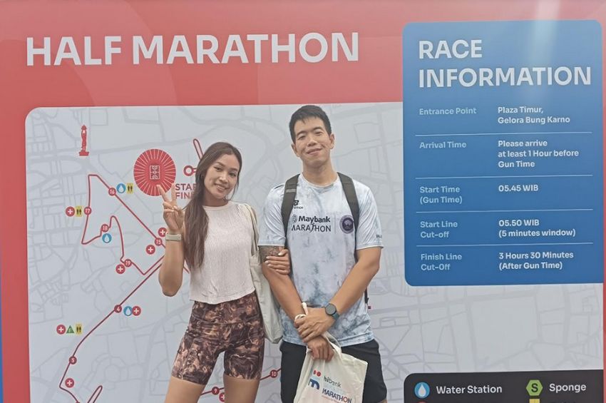 Kisah Suami Istri dari Semarang Jajal Half Marathon di Jakarta Marathon 2023