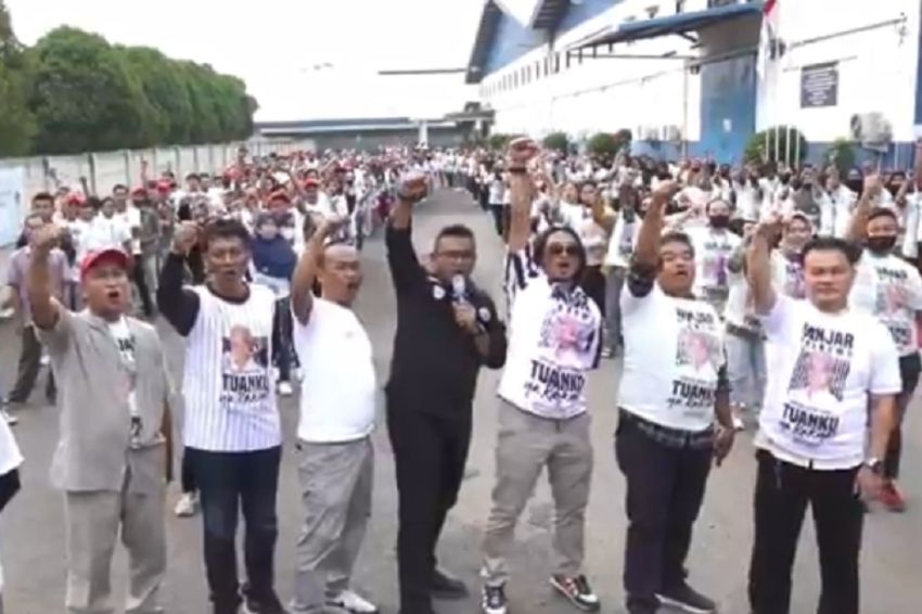 Relawan Ganjaran Buruh Berjuang Goes to Pabrik, Perkuat Konsolidasi Pemenangan Ganjar-Mahfud