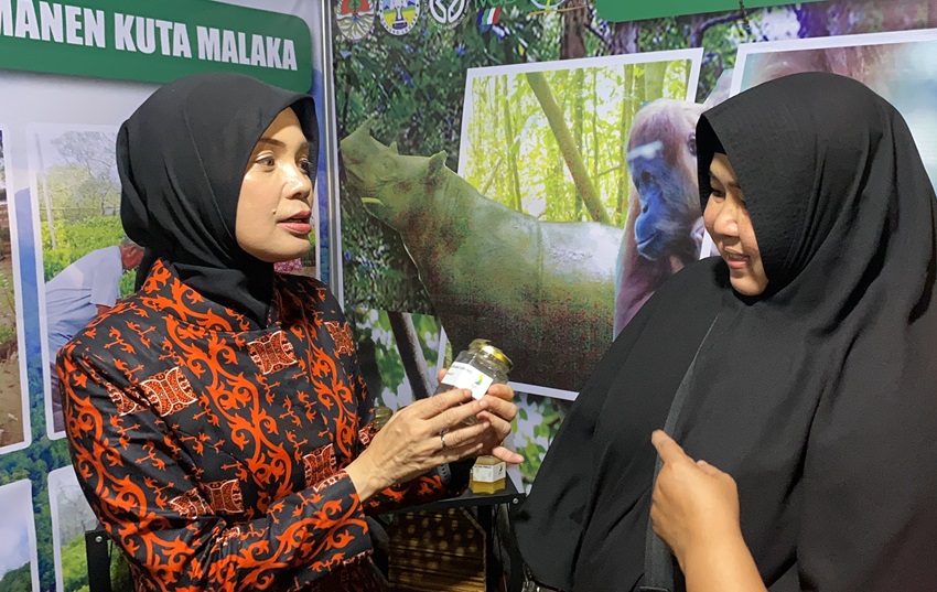 Siti Atikoh Kunjungi Stan Hasil Hutan Bukan Kayu: Luar Biasa Kearifan Lokal!