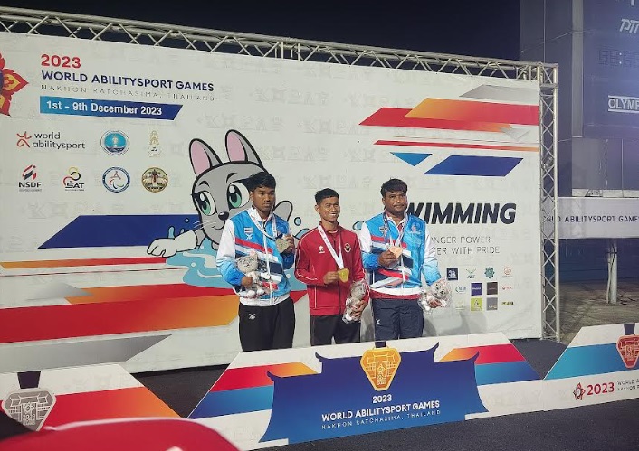 Atlet Para Renang Jendi Pangabean Tambah Koleksi Medali Emas Indonesia di WAG 2023